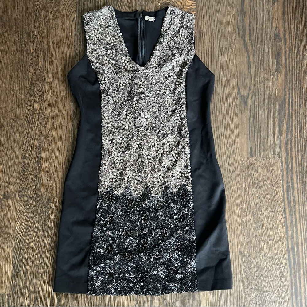 Glamorous Black and Silver Sequin‎ Dress